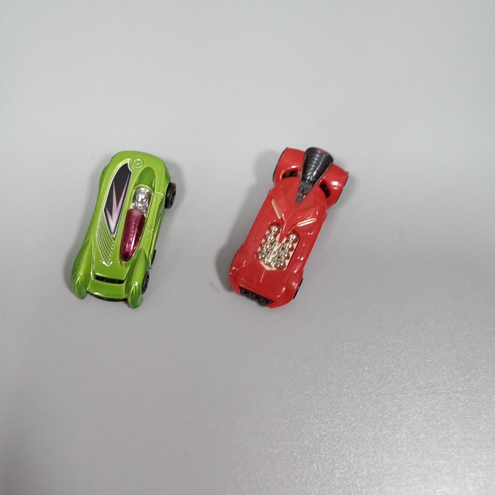 Hot Wheels Monoposto Green & 2009 McDonald's Red Jet Racer Diecast Car Lot